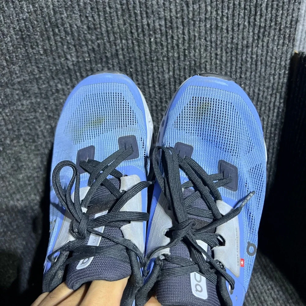 On Running Cloudstratus Women Size 8 Blue Grey Road Running Shoes 39.99209